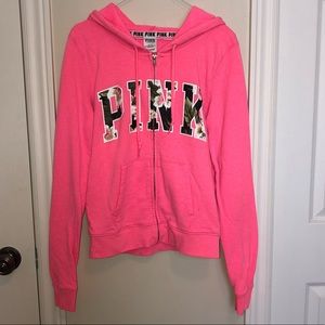 LOVE PINK zip-up sweater